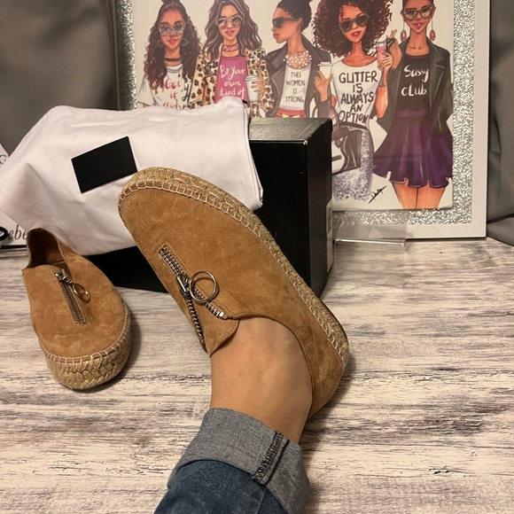 ALEXANDER WANG Devon nubuck zip front espadrille shoes - Picture 2 of 16